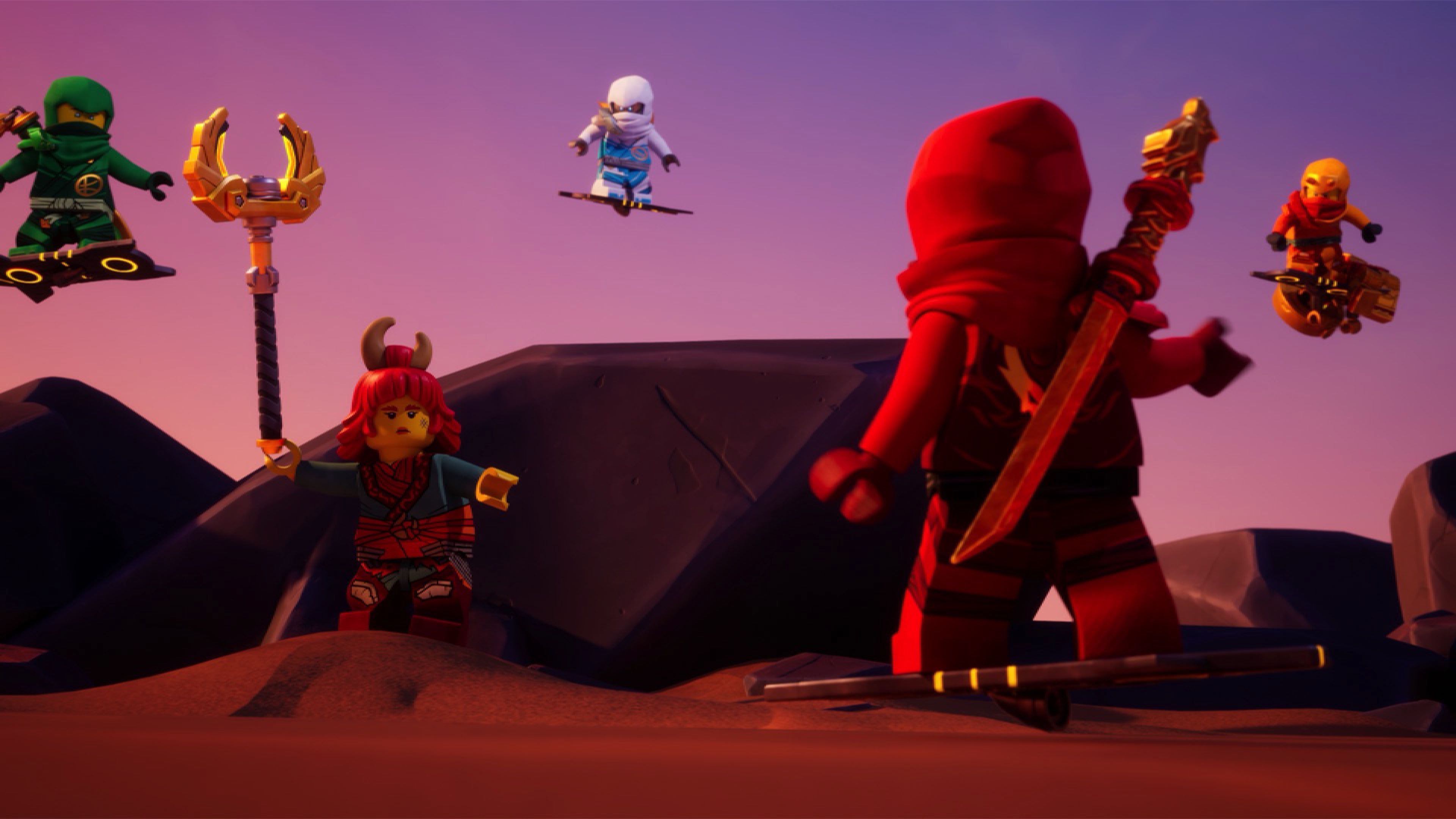 кадри з серіалу LEGO Ніндзяґо: Зліт драконів / Лего Ніндзяго: Повстання драконів 4 сезон